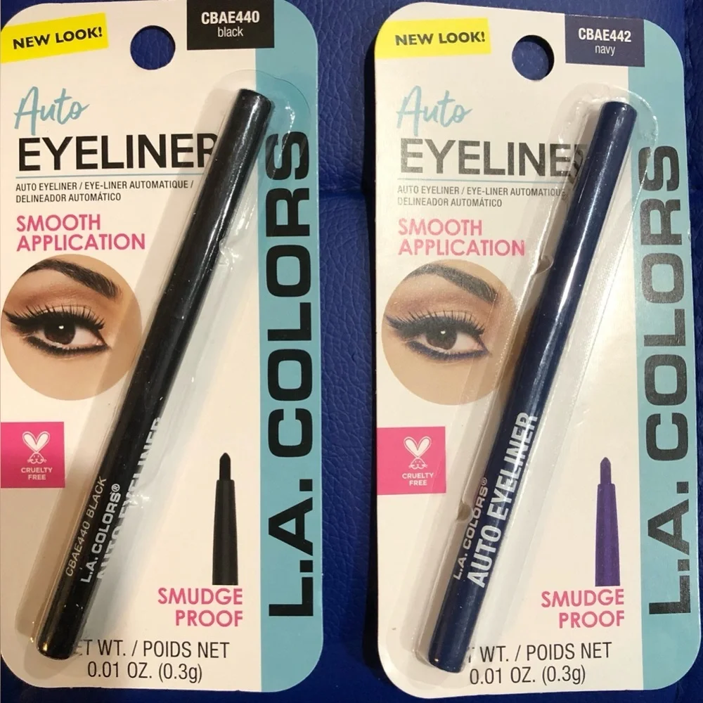 3pack smudge proof‎ smooth application black & navy auto eyeliner bundle